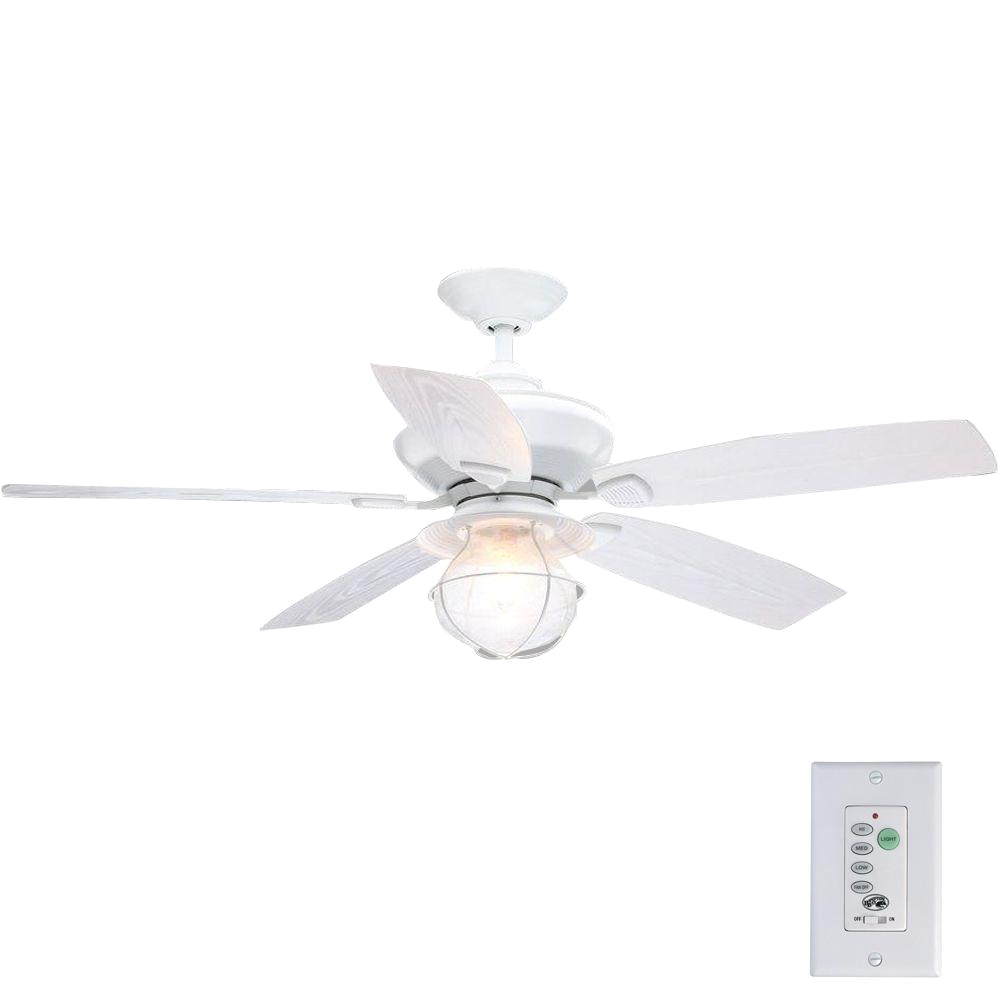 Ceiling Fans with Regular Light Bulbs Hampton Bay Sailwind Ii 52 In Indoor Outdoor Matte White Ceiling