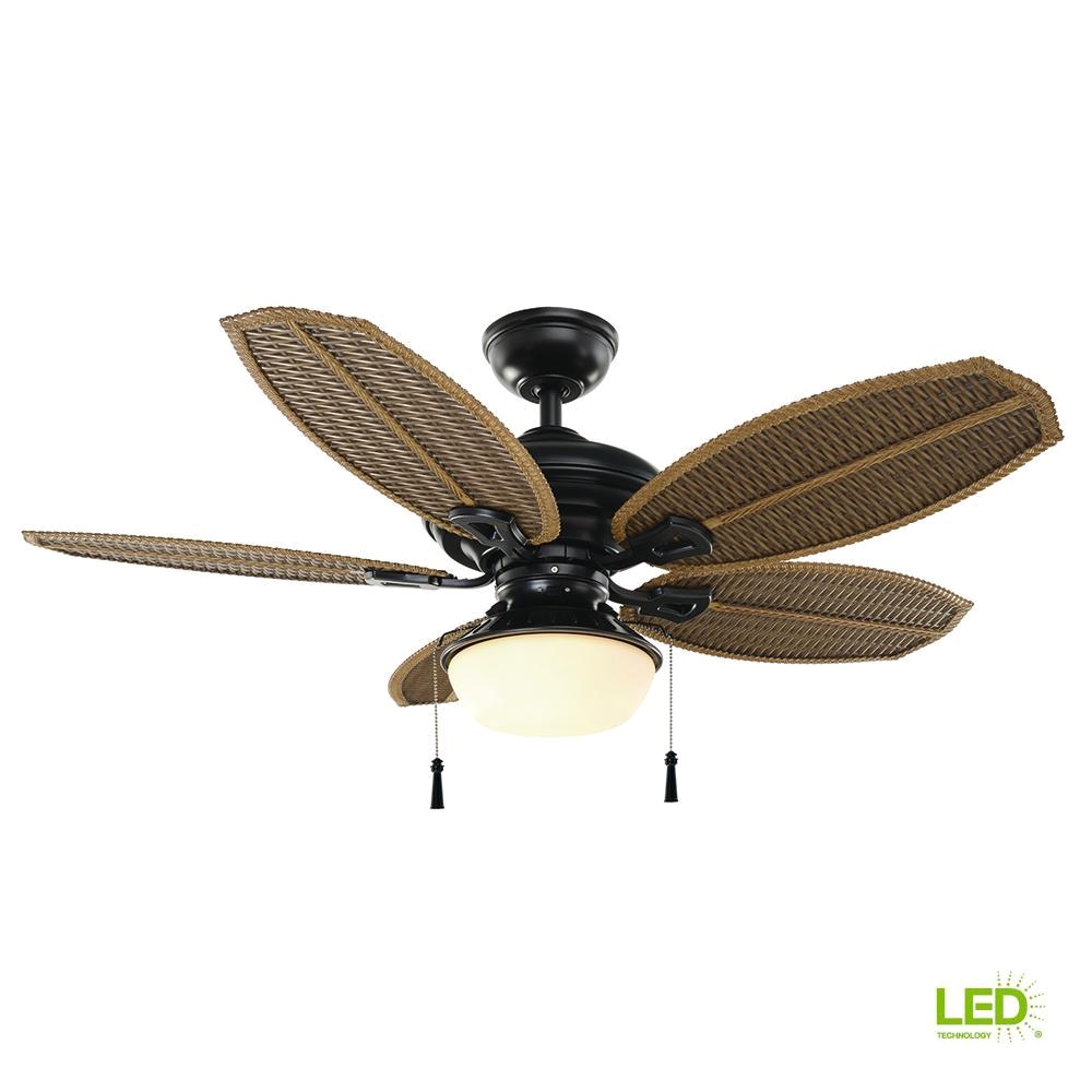 led indoor outdoor natural iron ceiling fan
