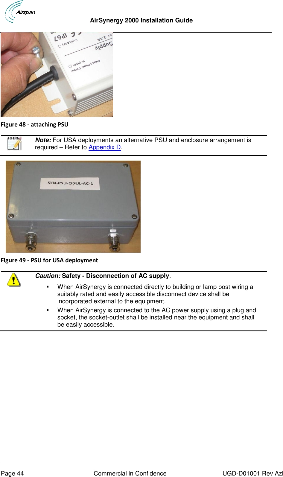 page 44 of syn2110 base station of lte fixed cellular system user manual airsynergy installation guide