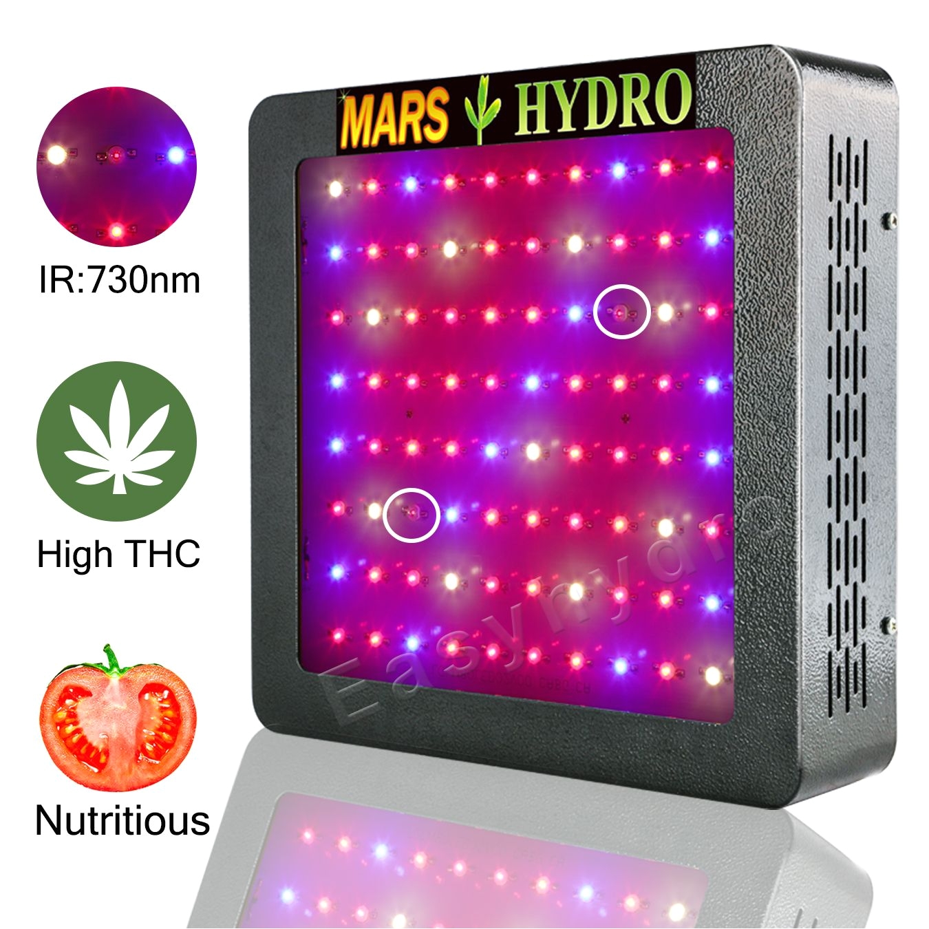 marshydro mars ii 400w indoor hydro led grow lights for full spectrum veg bloom medical herb plants with growth bloom switchesir best cooling system save