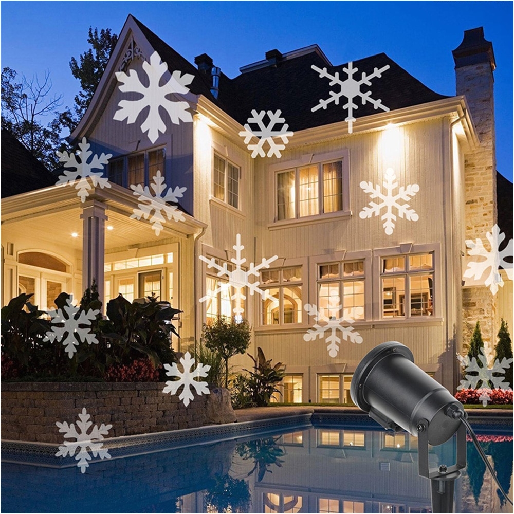 aliexpress com buy snow laser projector christmas lamps led stage light 2 colors snowflake for new year party garden outdoor childhood winter wr from