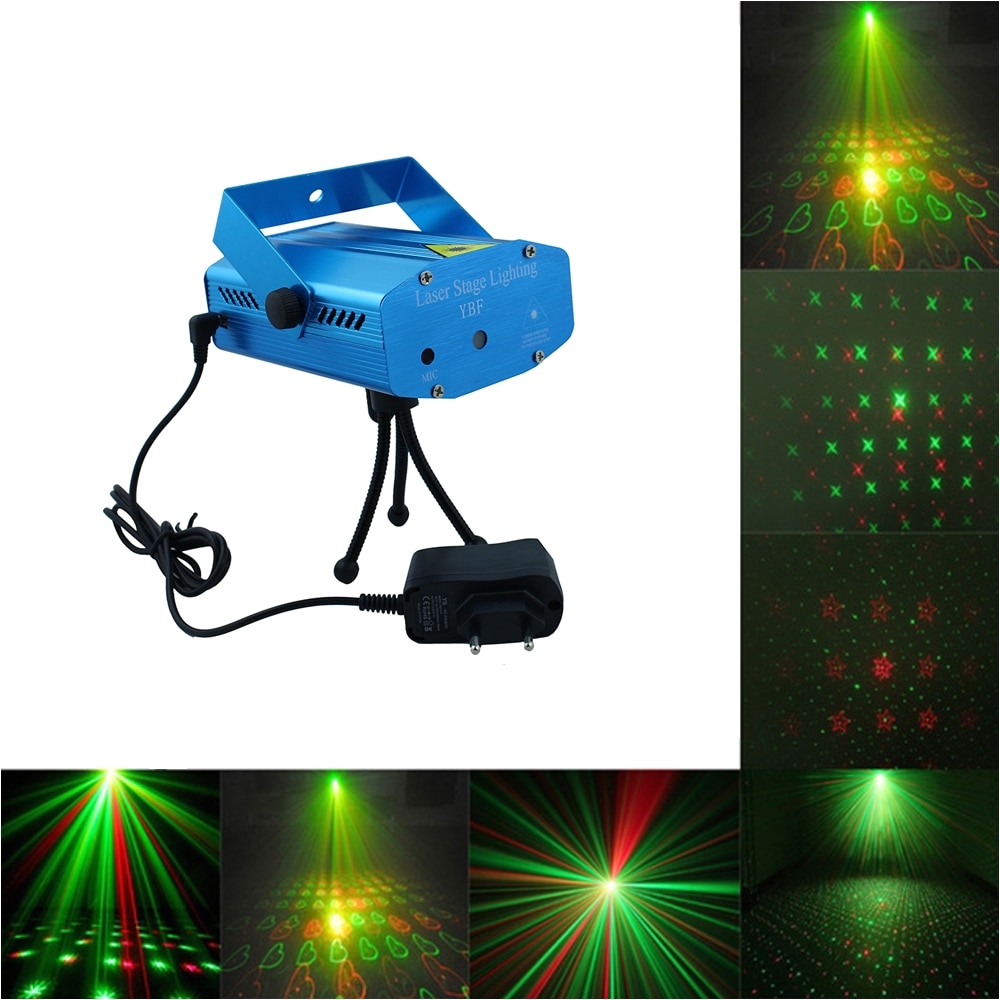 mini led laser projector christmas decoration laser disco light stage effect light dj voice activated ktv xmas party music light in stage lighting effect