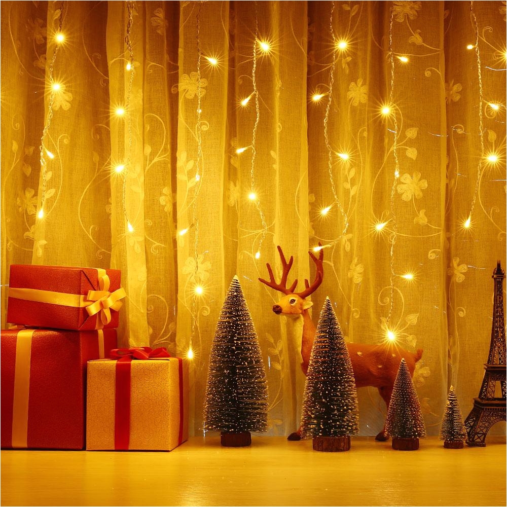 holigoo curtain icicle string lights 96led 4 meter droop 0 3 0 5m christmas lights led outdoor decoration wedding party led lighting outdoor lighting lights