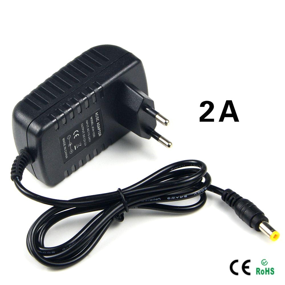 light switch power supply charger transformer adapter 110v 220v to dc 12v 2a rgb led strip 5050 3528 eu cord plug socket high quality adapter stra china