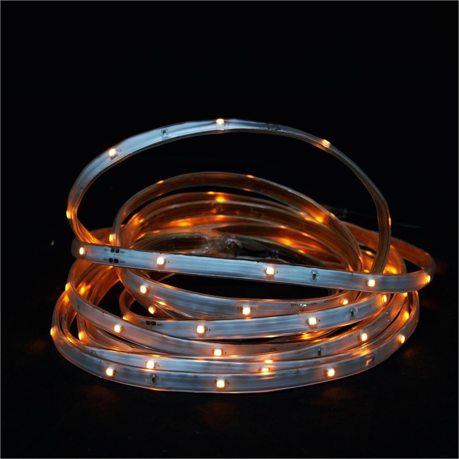 18 orange led indoor outdoor christmas linear tape lighting white finish