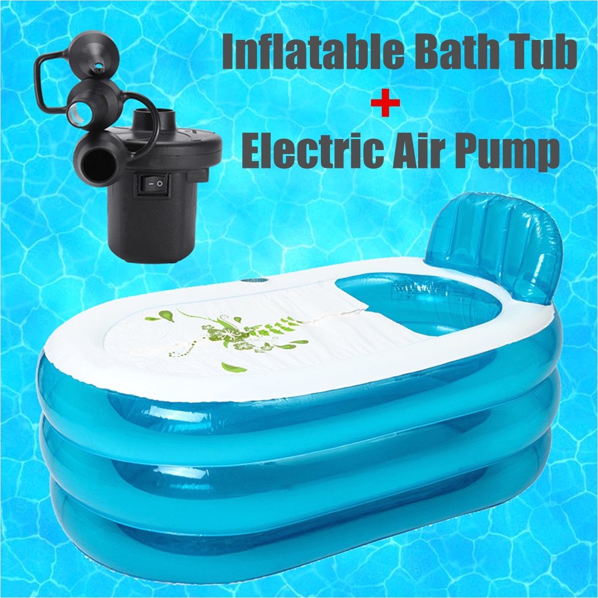 1set 140x75x70cm pvc folding portable bathtub for adults inflatable bath enjoy life bathtub with inflatable and