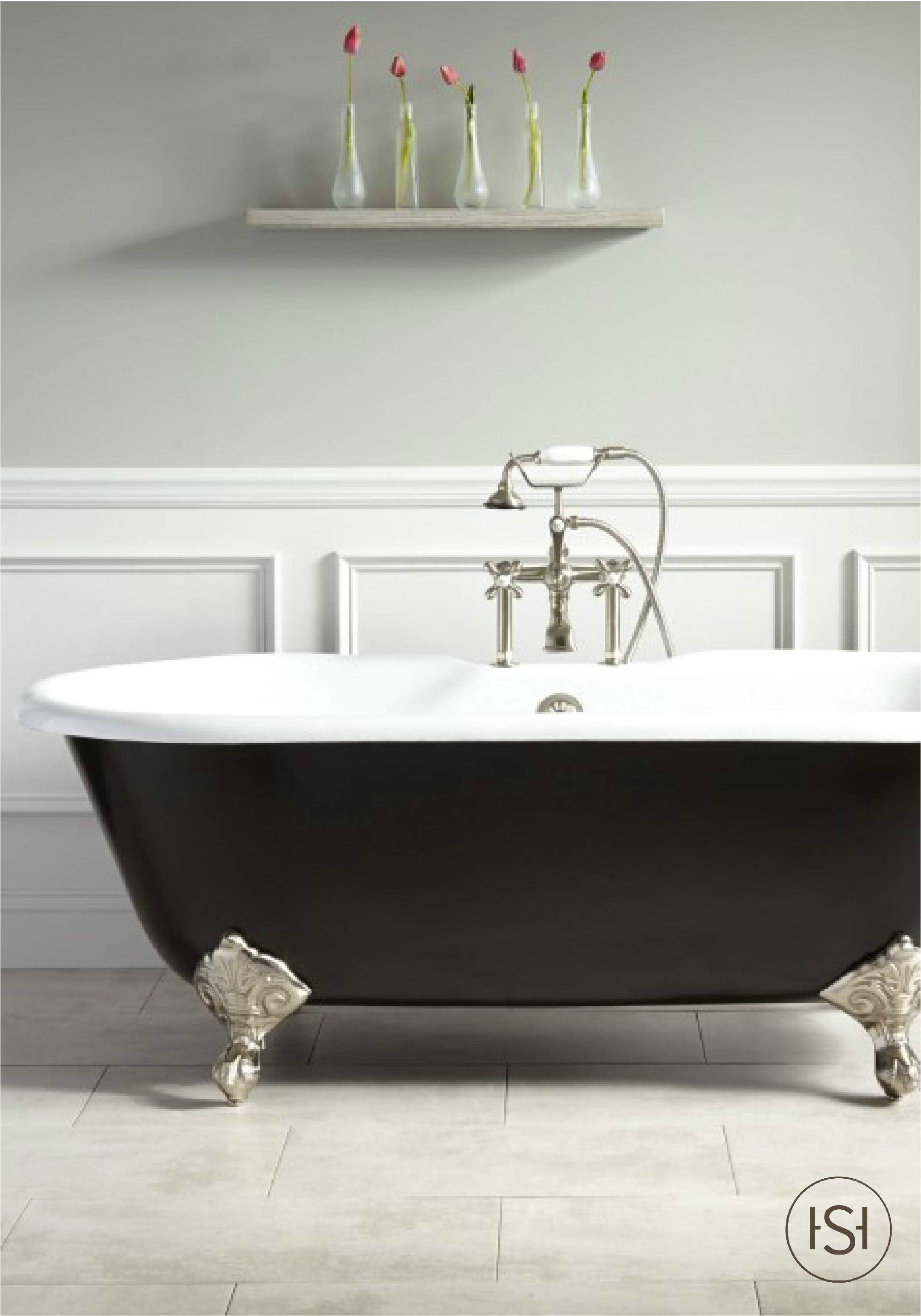 there is nothing we love more than a classic black and white bathroom and this chic painted tub is the ultimate final detail whether you pair with white