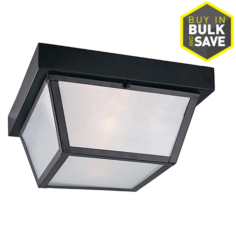 portfolio 10 37 in w black outdoor flush mount light