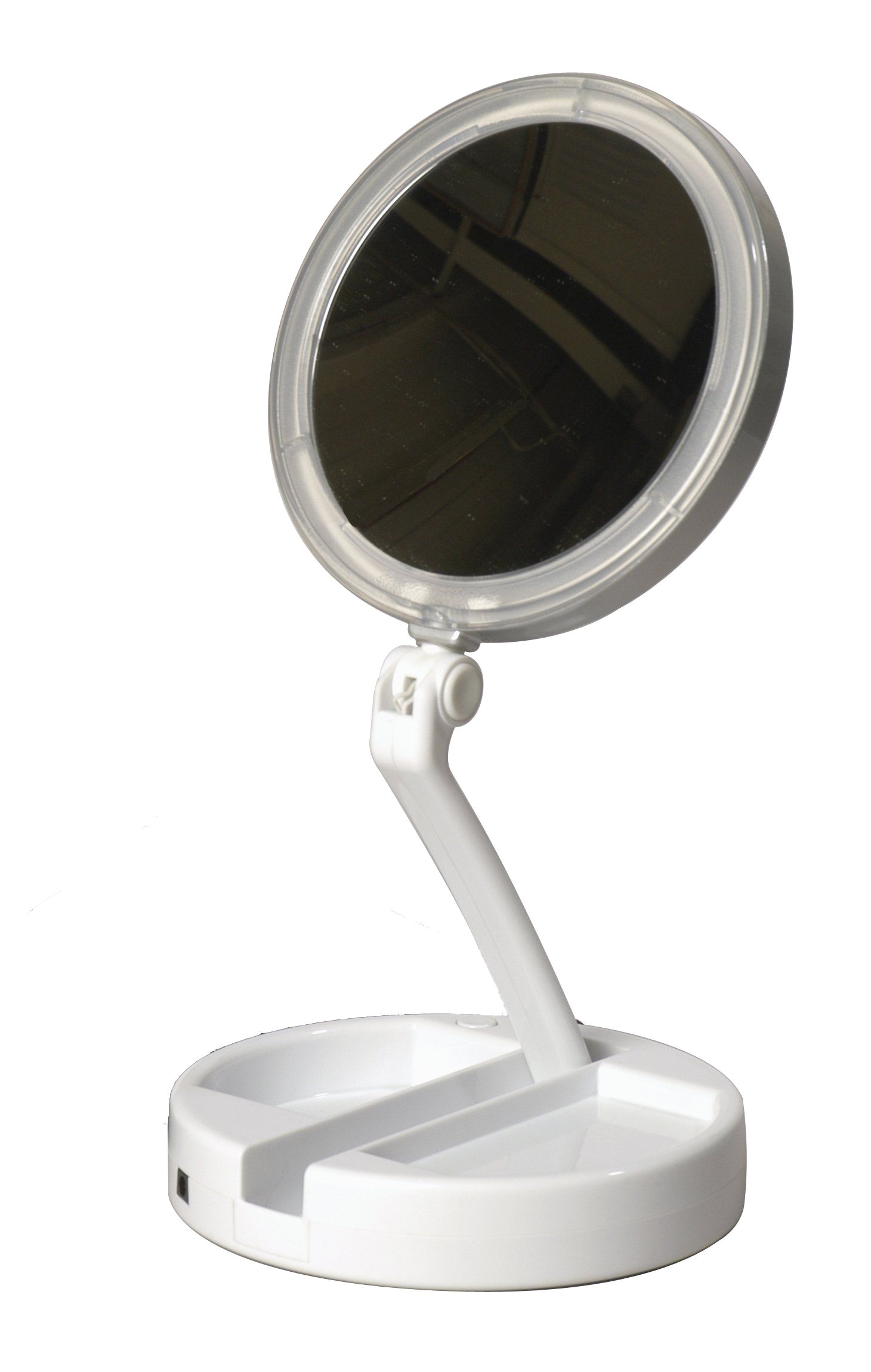 amazon com floxite 7504 12l 12x led lighted folding vanity and travel mirror