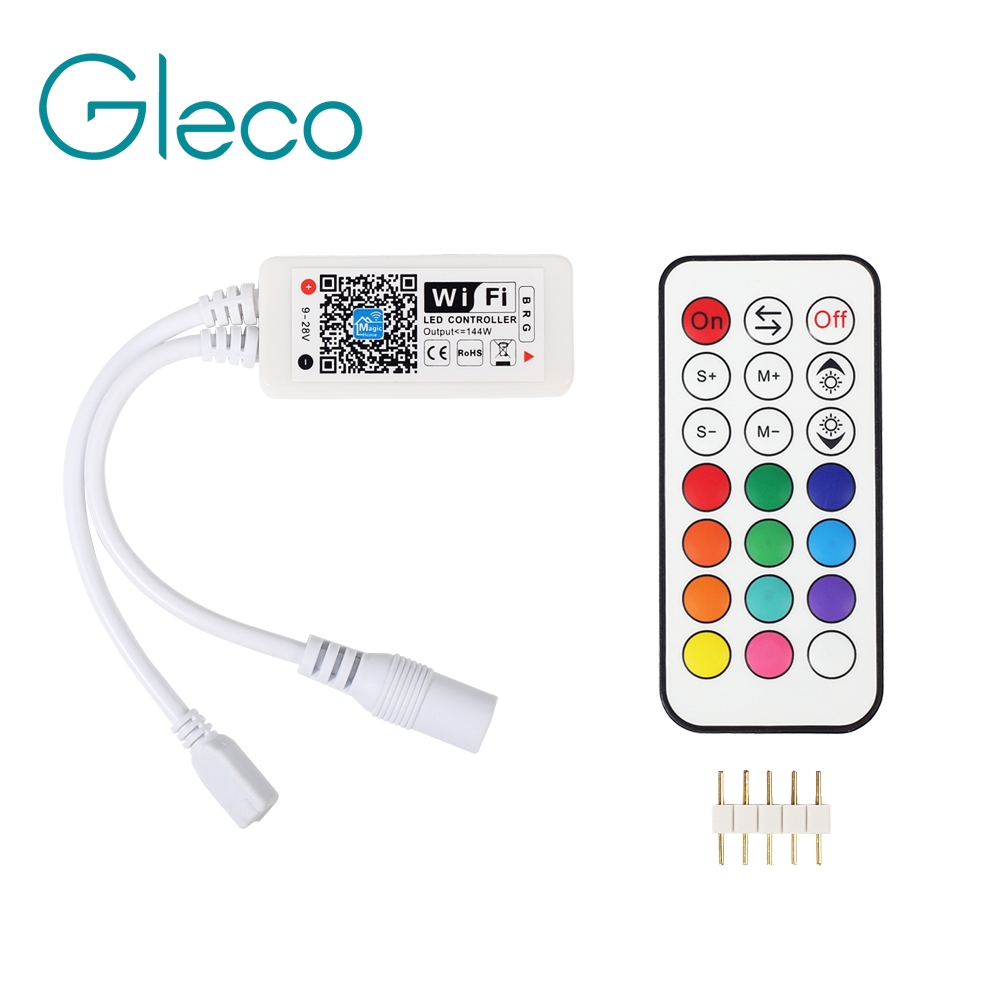 dc5 24v wireless wifi led rgb controller rgbw controller ir rf remote control ios android for led strip rgb rgbw rgbww in rgb controlers from lights