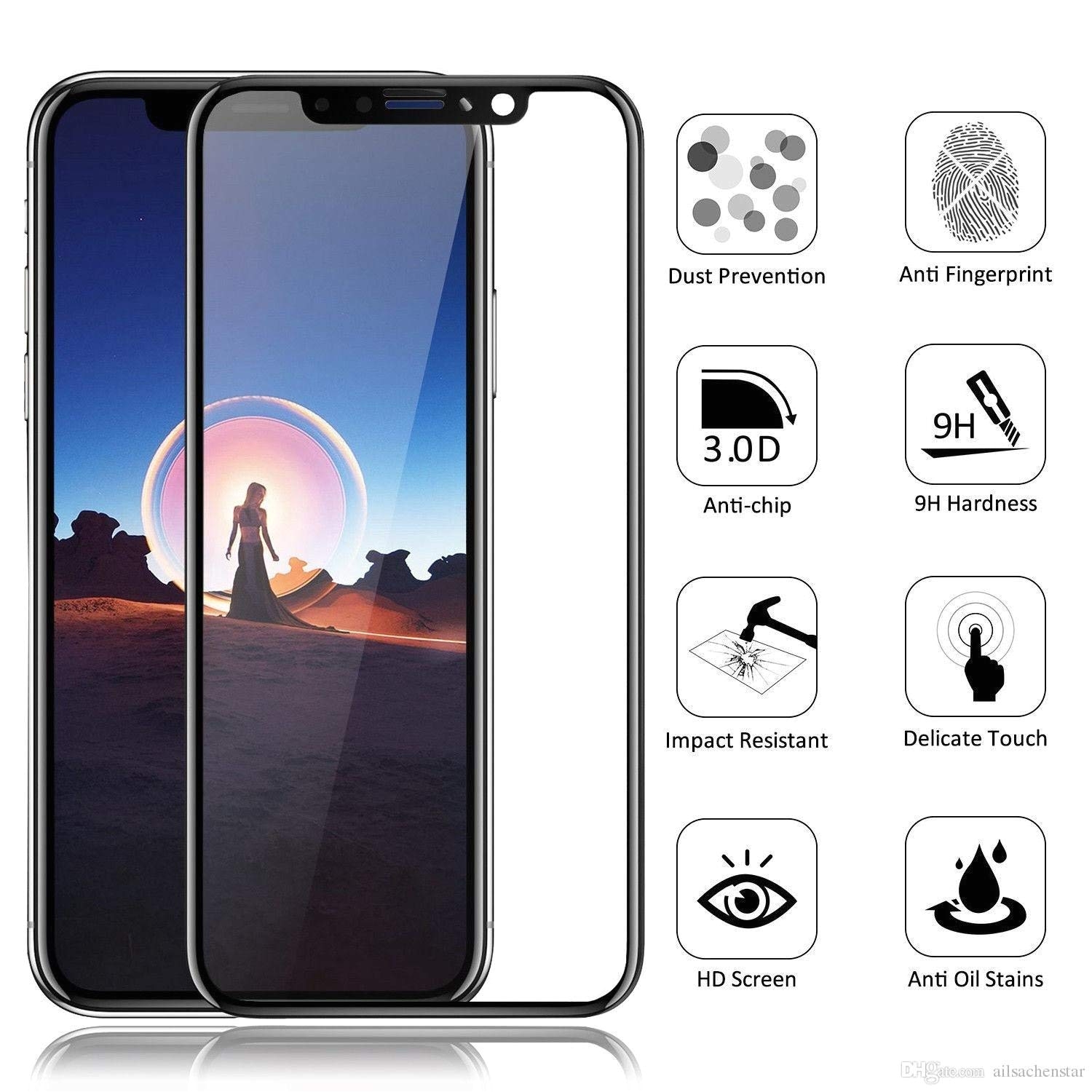 edge to edge 7d tempered glass for apple iphone x amazon in electronics