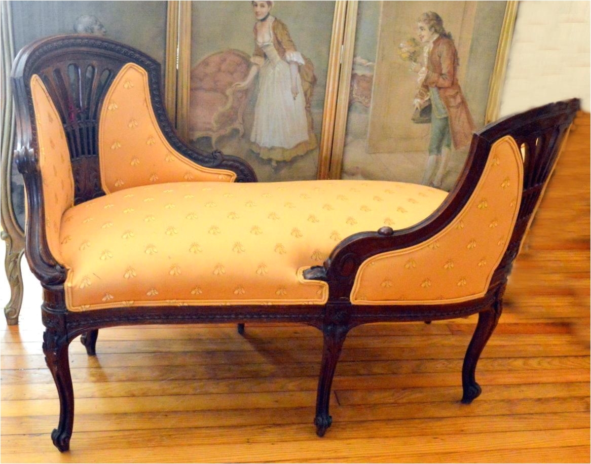 looooooove this french mahogany upholstered courting tete a tete chair