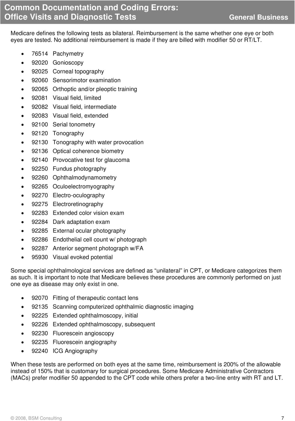 Cpt Code for Woods Lamp Eye Exam Bsm Connection Elearning Course Pdf