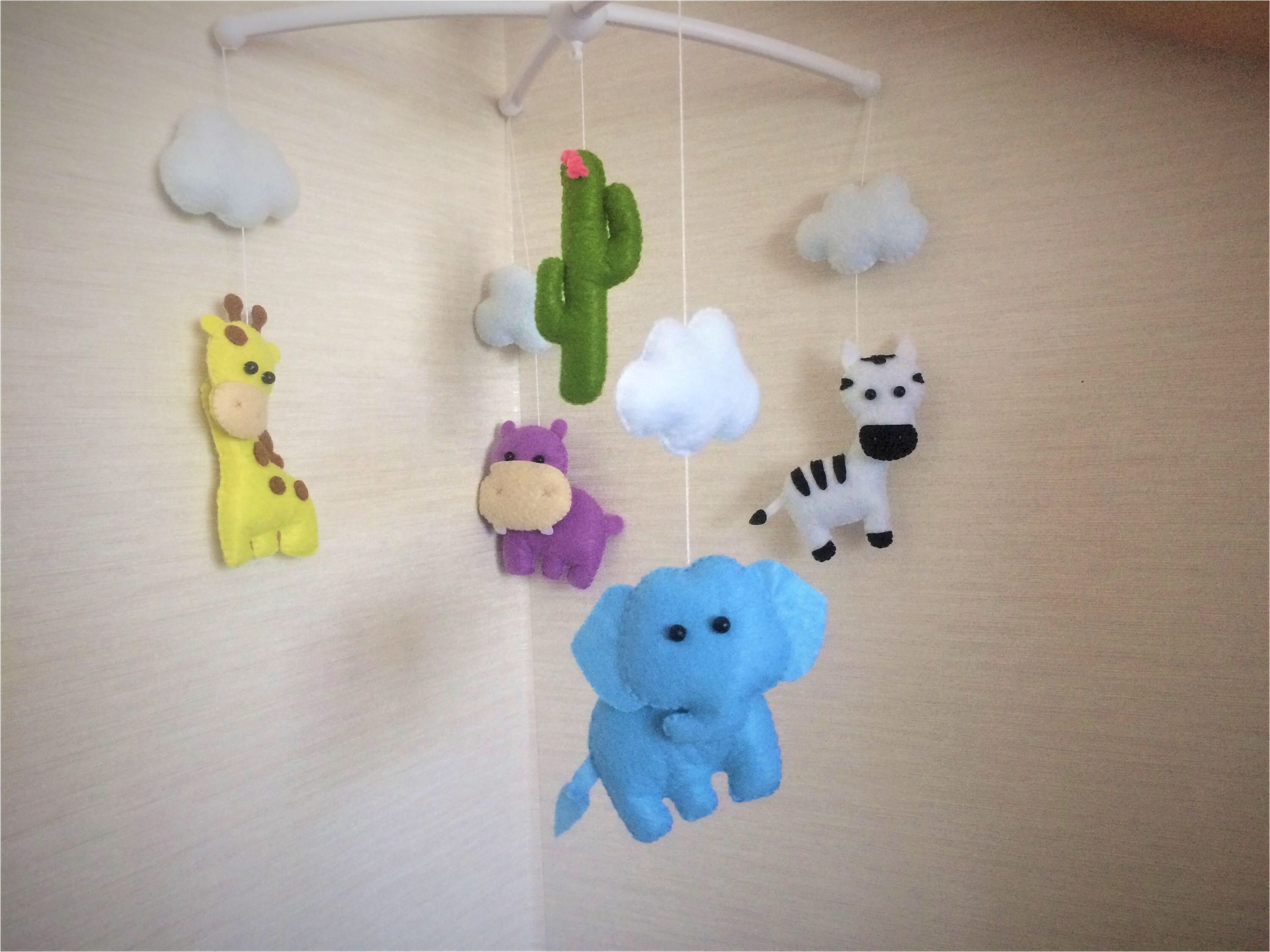 baby mobile elephant and giraffe baby mobile safari baby mobile baby crib mobile