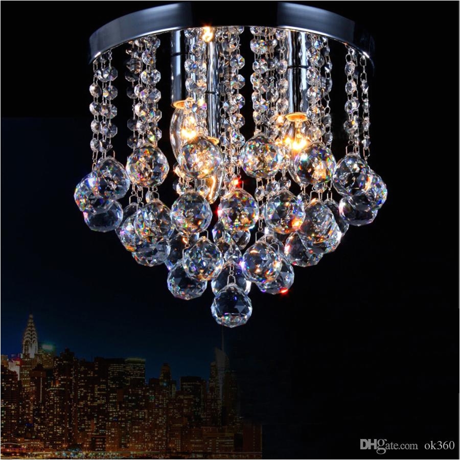 2018 crystal chandelier mini light fixture small clear crystal lustre lamp k9 ceiling lamp for aisle stair hallway corridor porch light from ok360