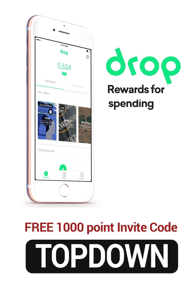drop app promo code 1000 points with signup code topdown couponscoupon