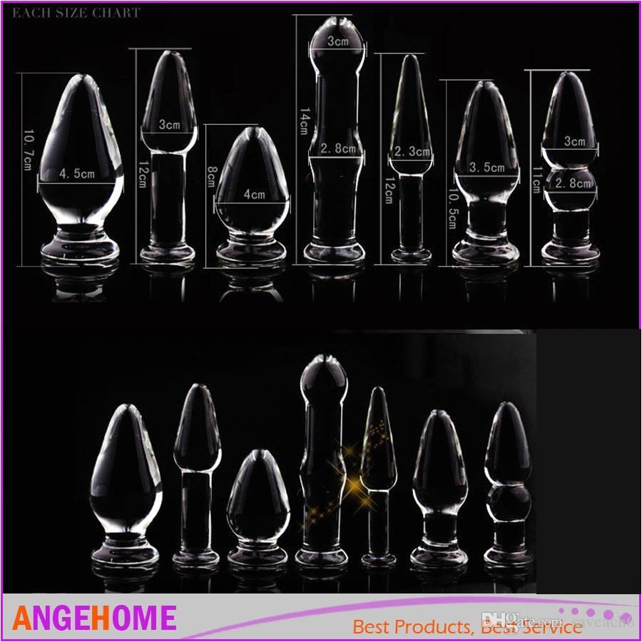 7 size adult games crystal glass anal plug dildos thrust anchor ass butt vagina stopper glass sex toys products new sexy play crystals for healing vibrators