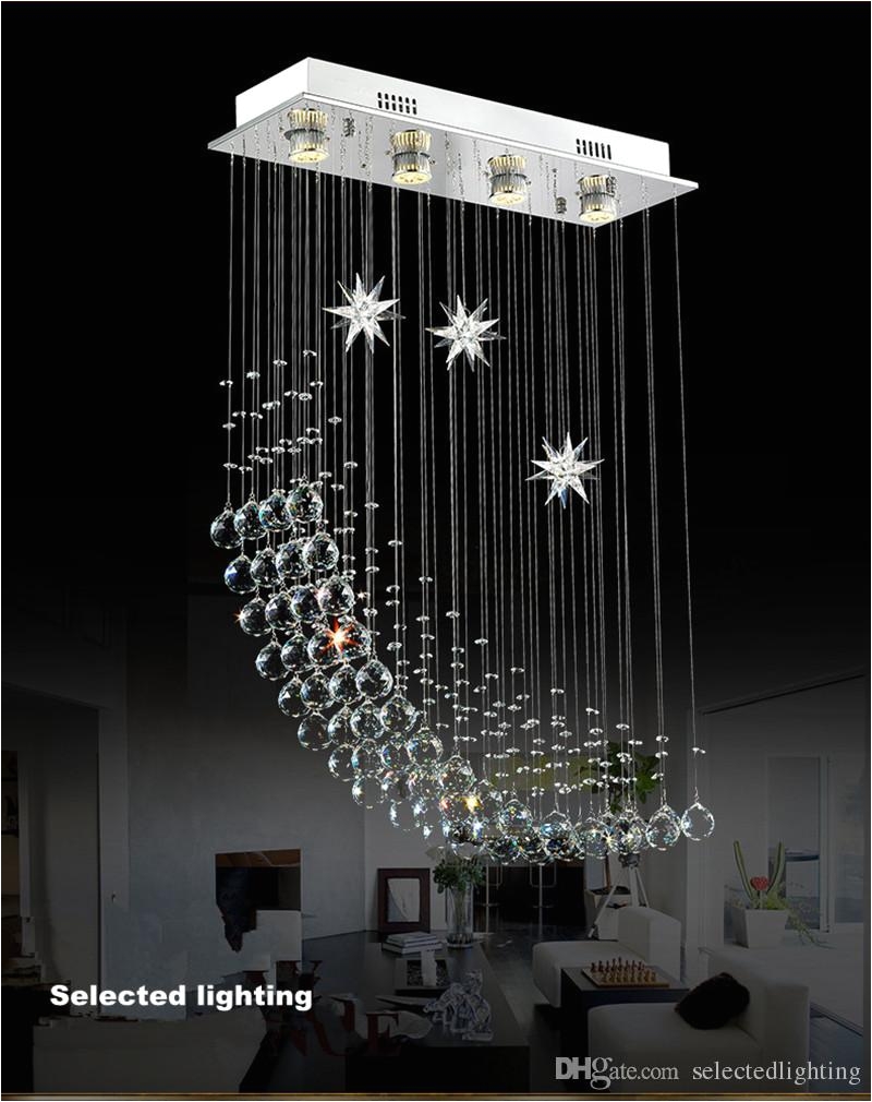 contemporary modern crystal rain drop chandelier lighting flush mount led ceiling bathroom fixtures pendant lamp for