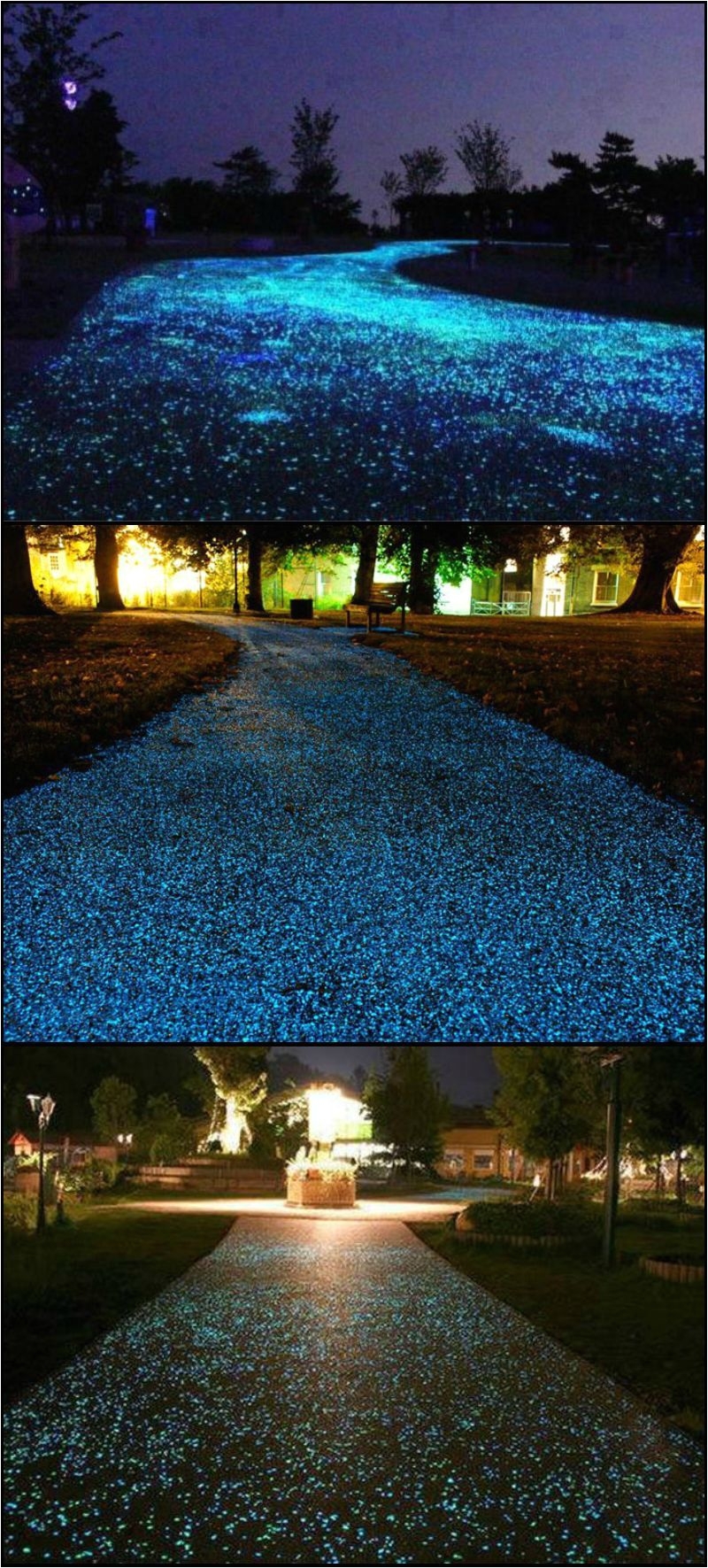 glow in the dark concrete perfect for running trails outdoor lighting outdoor decor