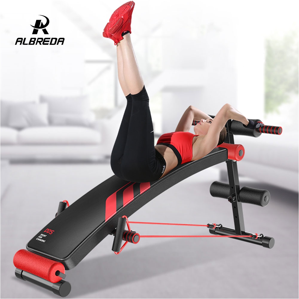 albreda new sit up benches inversion table fitness training more function muscles plate household bodybuilding equipment machine in sit up benches from