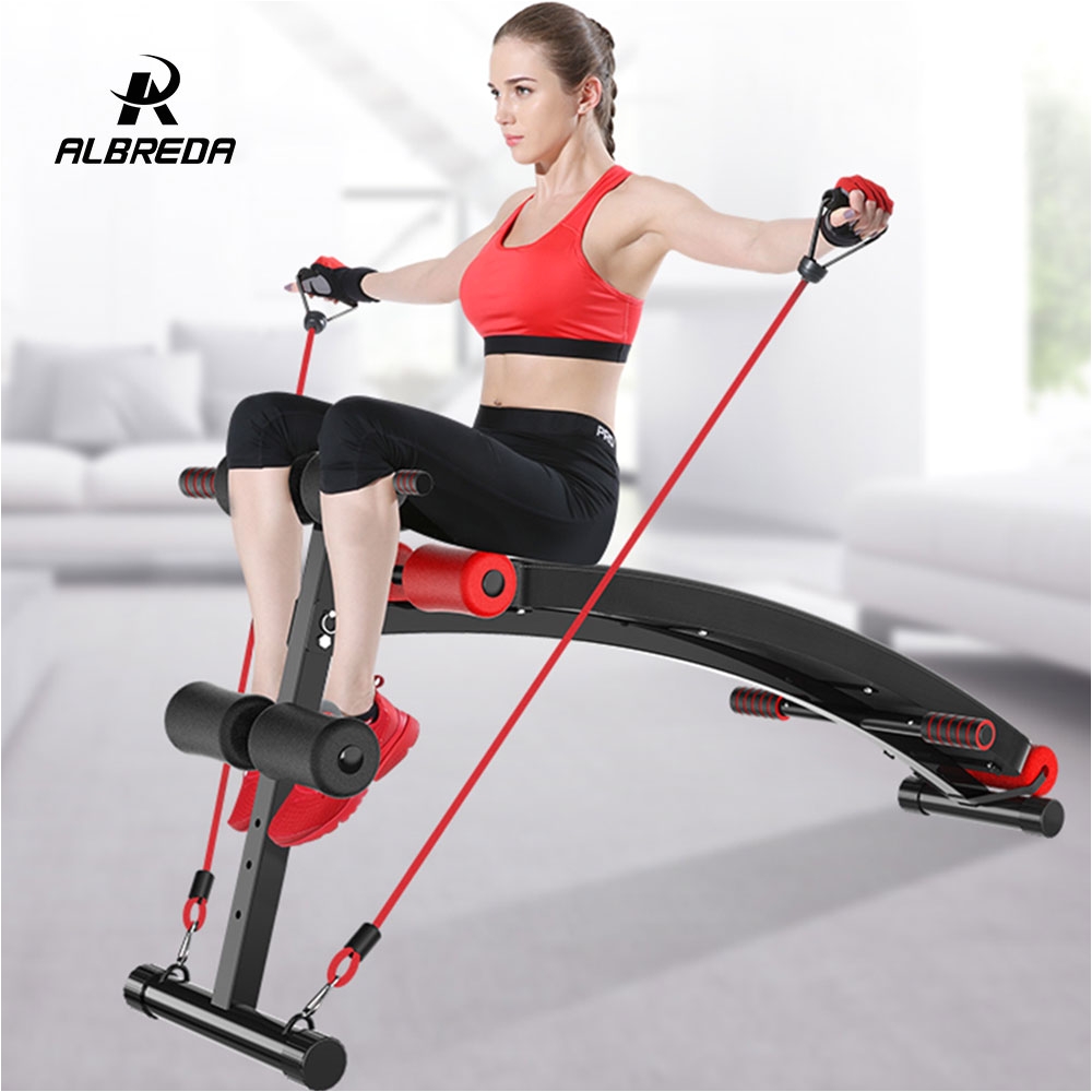 albreda new sit up benches inversion table fitness training more function muscles plate household bodybuilding equipment machine in sit up benches from