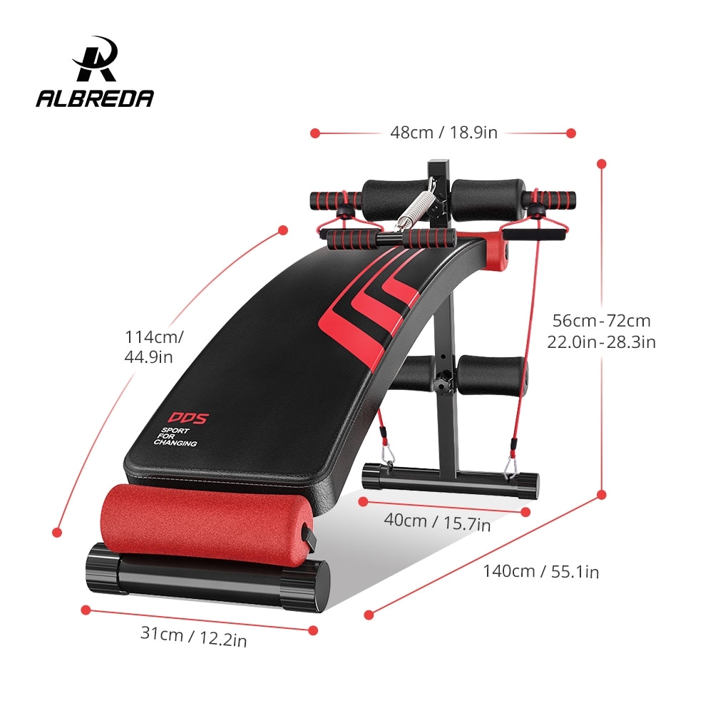 albreda new sit up benches inversion table fitness training more function muscles plate household bodybuilding equipment machine in sit up benches from