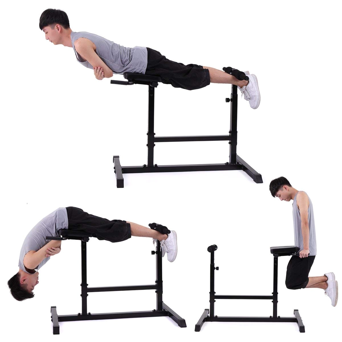 amazon com jaxpety new hyperextension bench roman chair sit up exercise ab home back workout gym sports outdoors