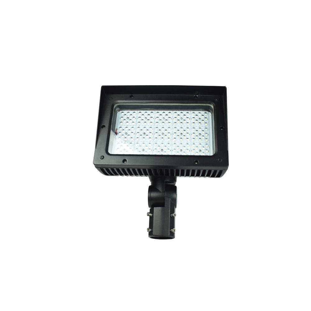 myriad 50w black integrated led outdoor dimmable flood light