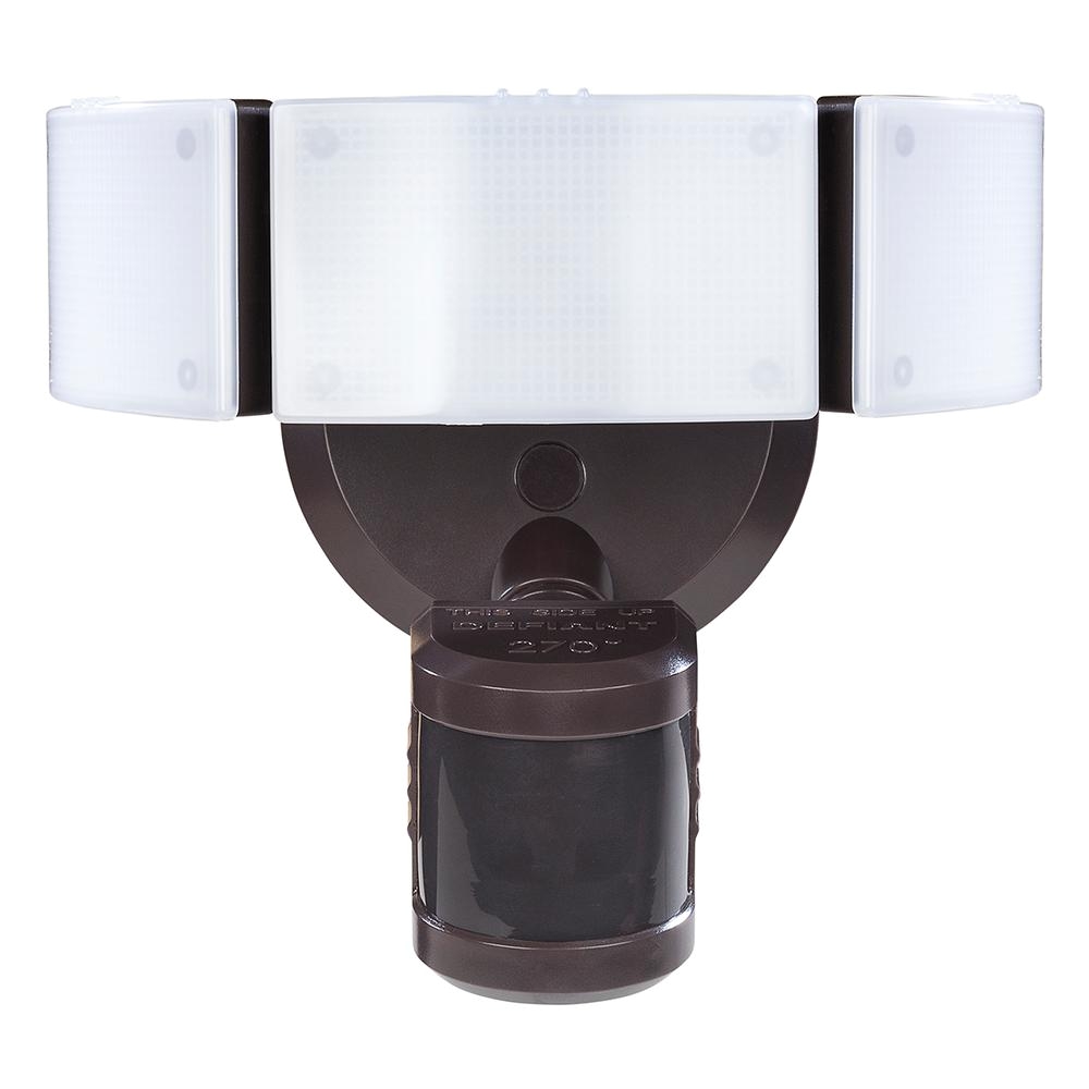 270 degree bronze motion outdoor integrated led security light