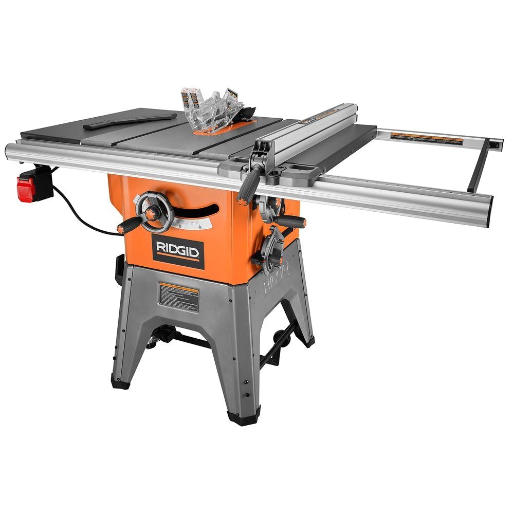 ridgid 13 amp 10 in professional cast iron table saw