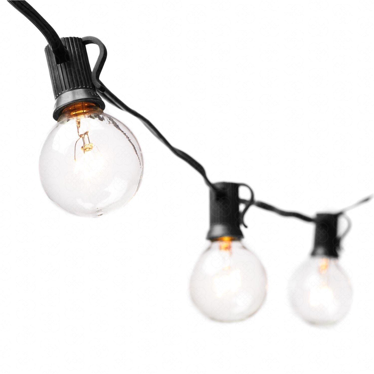 Deneve Lights String Lights 25ft Clear Globe Bulb G40 String Light Set with 25 G40