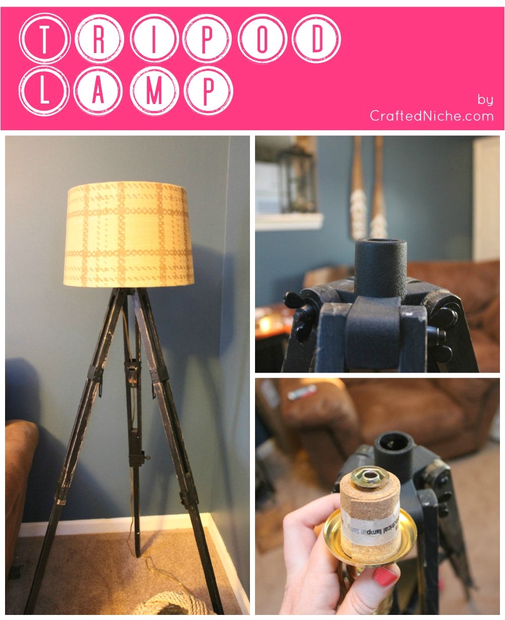 diy tripod lamp and i already have that lampshade im halfway there