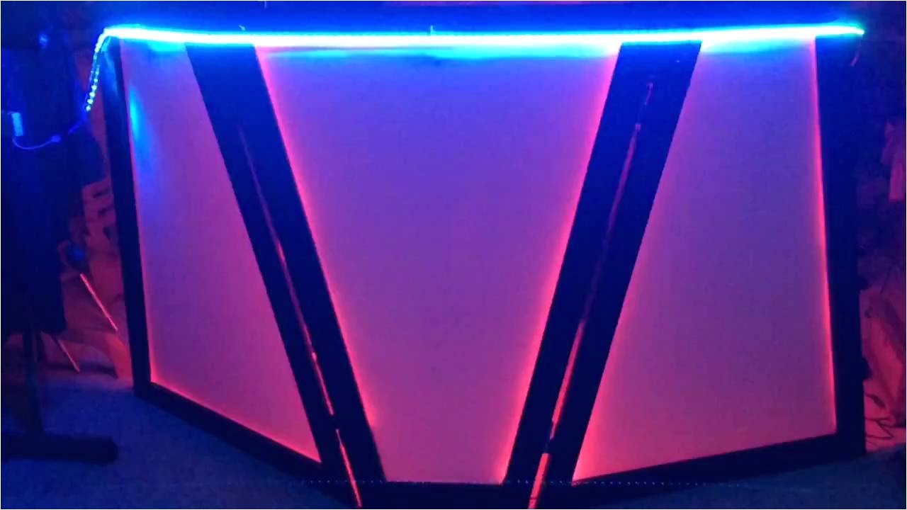 dj facade led light install