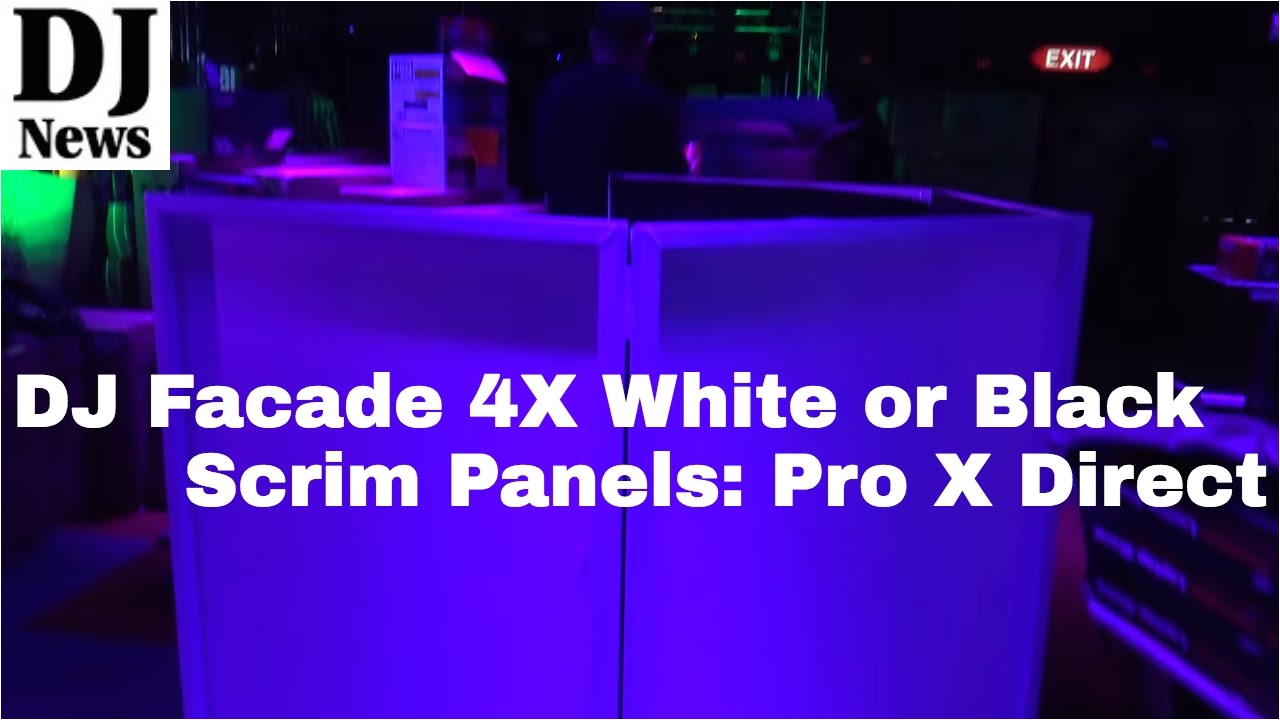 proxdirect white or black scrim portable dj facade with carry bag disc jockey news youtube