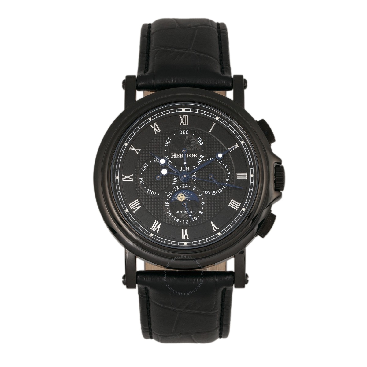 heritor kingsley automatic black dial mens watch hr4810