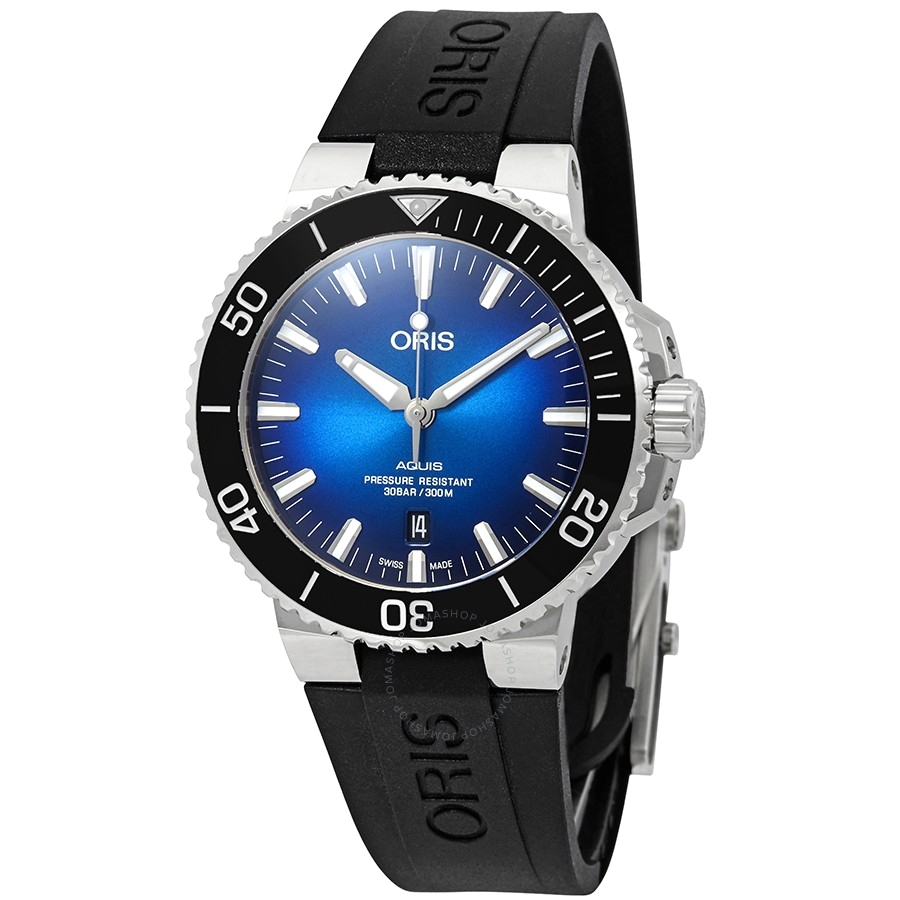 oris aquis automatic blue dial men s watch 01 733 7730 4185 set rs