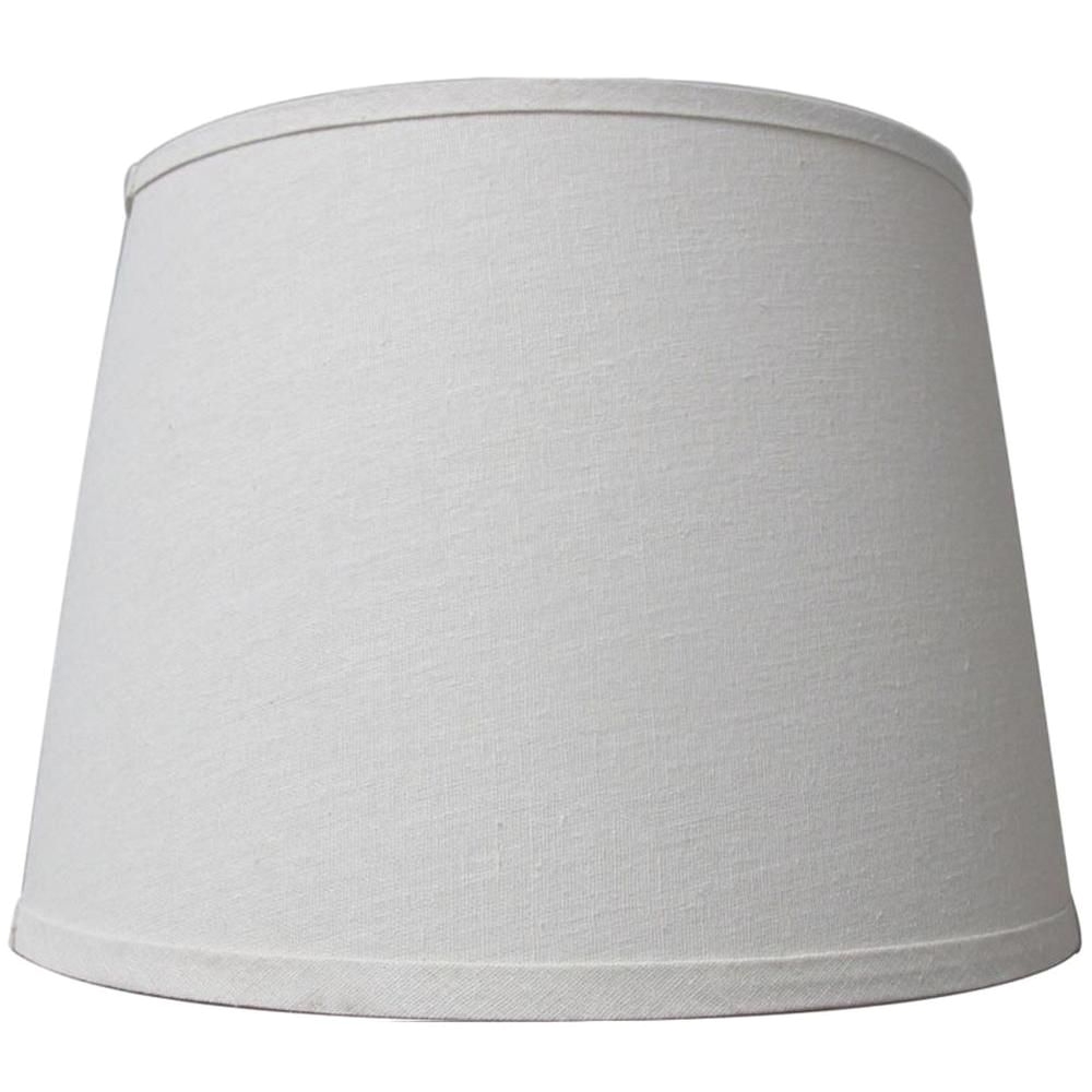 hampton bay mix match linen drum accent shade 15799 the home depot