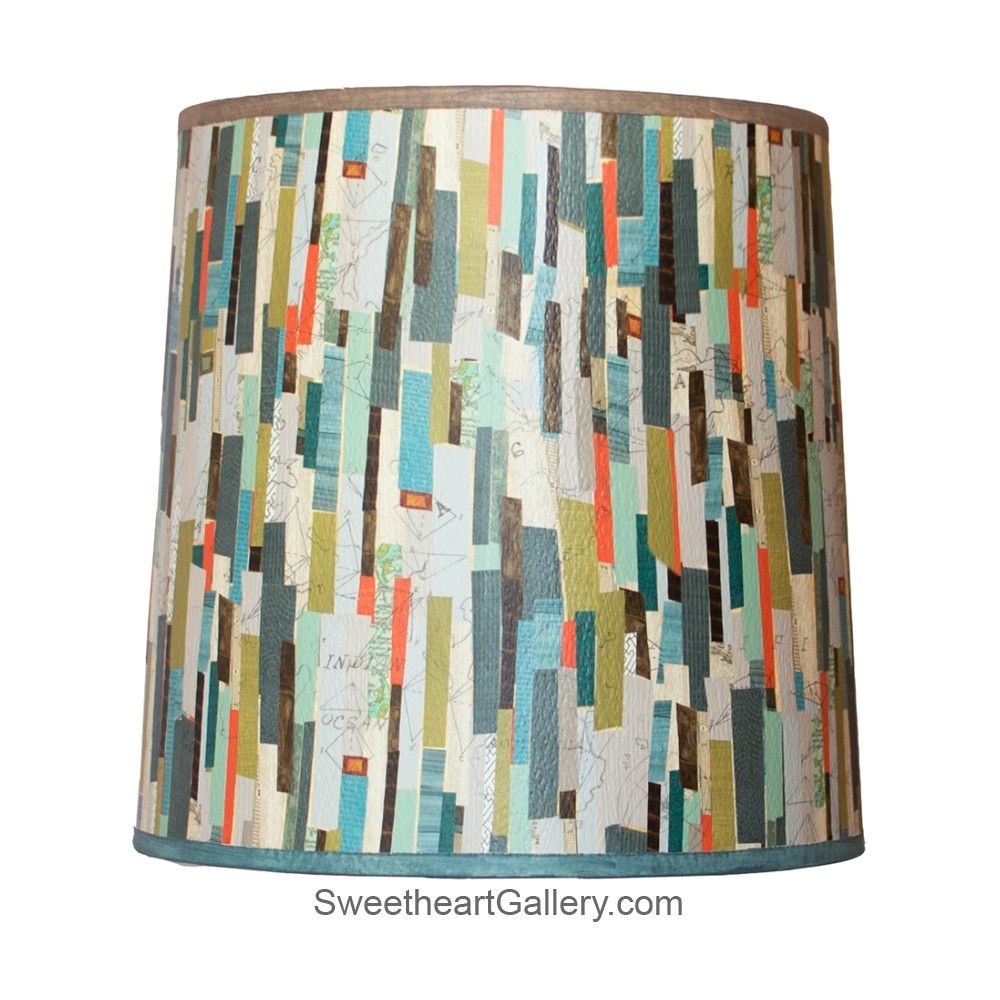 medium drum lamp shade in papers sh810p pa by ugone and thomas artistic designer