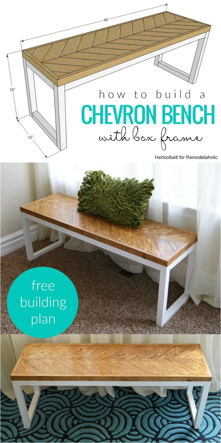 how to build a chevron bench with box frame inspired by west elm