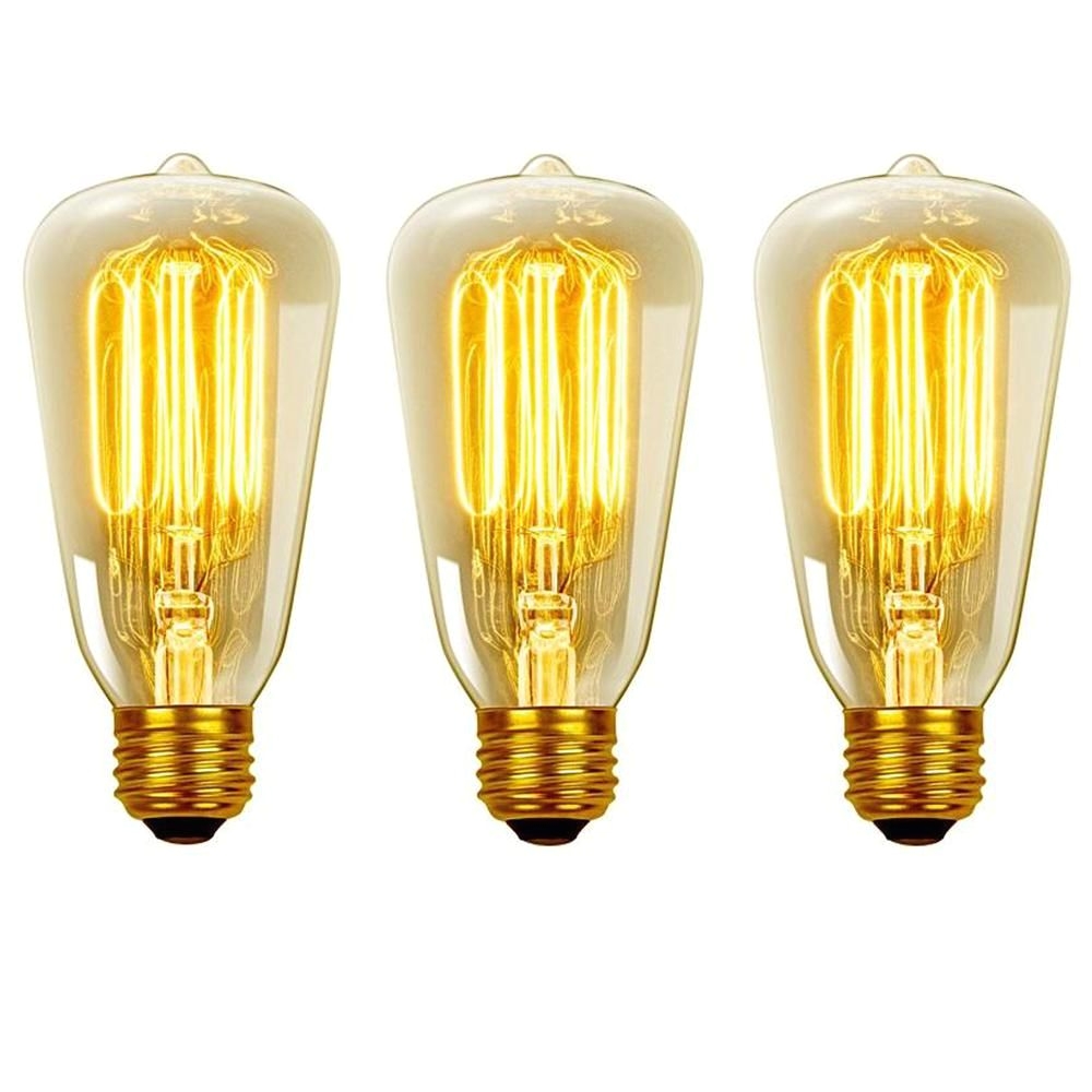 globe electric 40 watt vintage edison s60 squirrel cage e26 incandescent filament light bulb antique edison