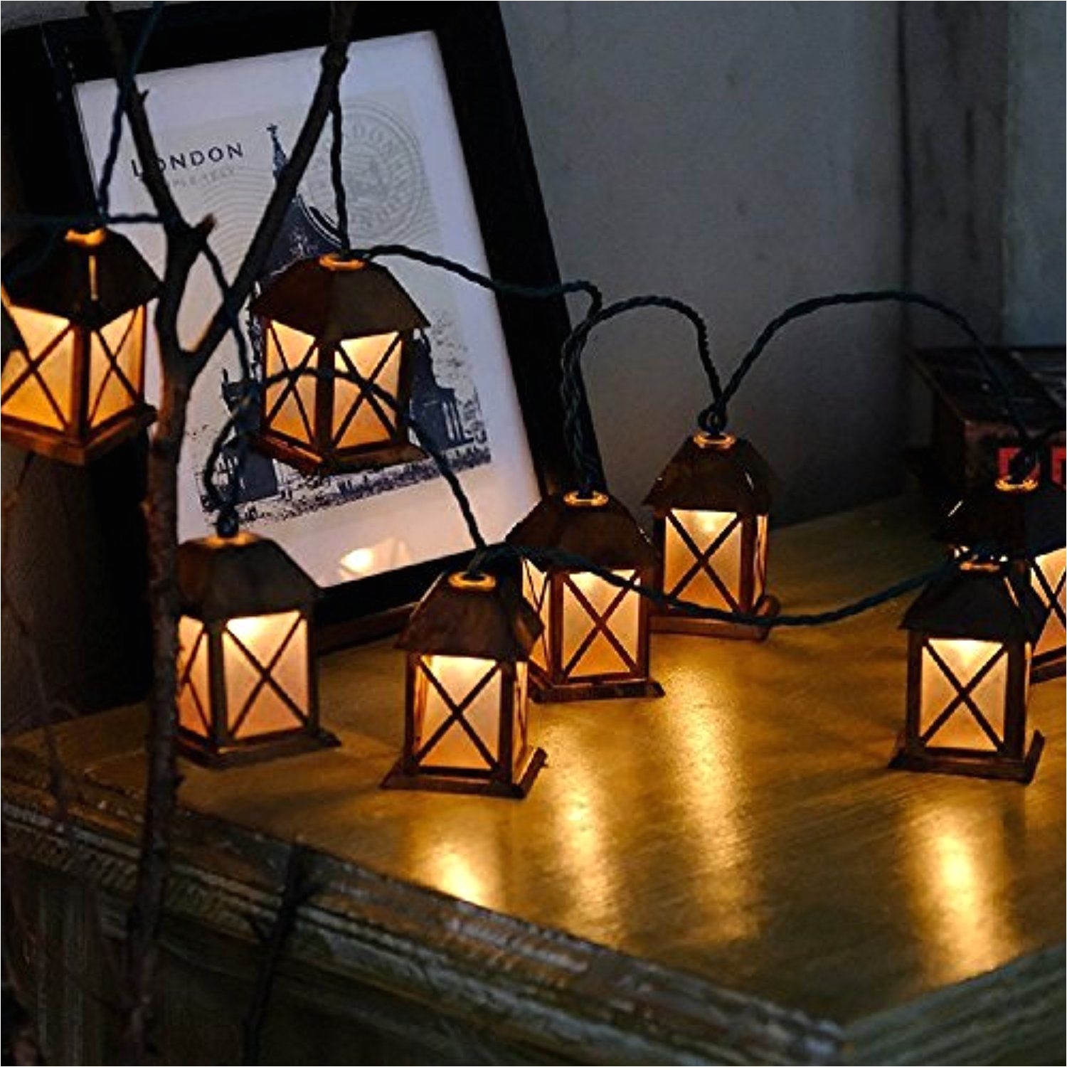 1 5m 4 9ft 10 led christmas lights lantern fairy string light warm white retro vintage bronze metal house shaped lantern for wedding party home room