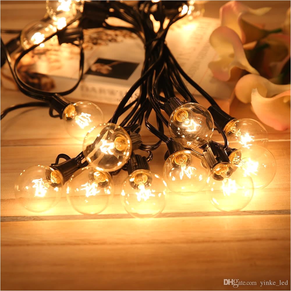 patio lights g40 globe bulb holiday party christmas string lightwarm white 25clear vintage bulbs 25ftoutdoor backyard garland decor lamp string lights