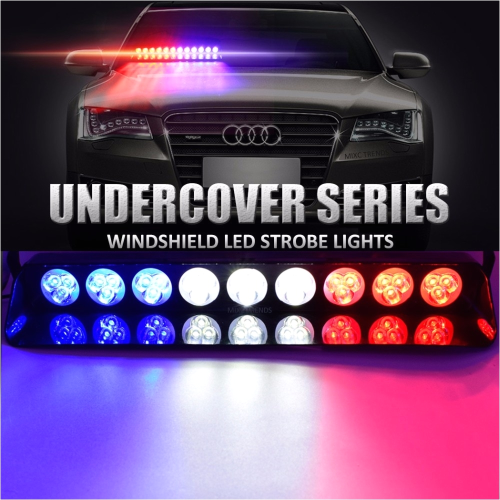 police dash light 12v vehicle emergency flashers windshield strobe light car flashing warning blinker led visor emergency light in signal lamp from