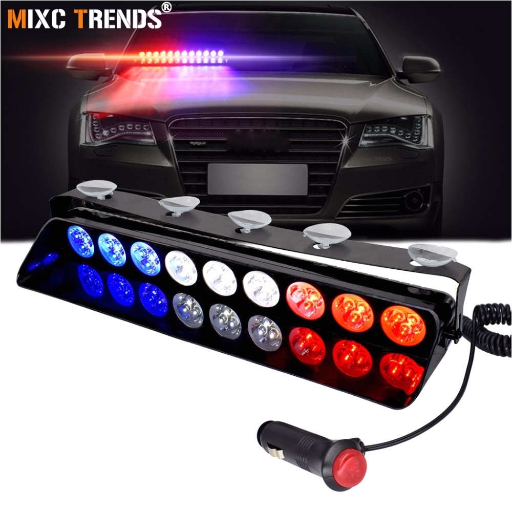 police dash light 12v vehicle emergency flashers windshield strobe light car flashing warning blinker led visor emergency light in signal lamp from