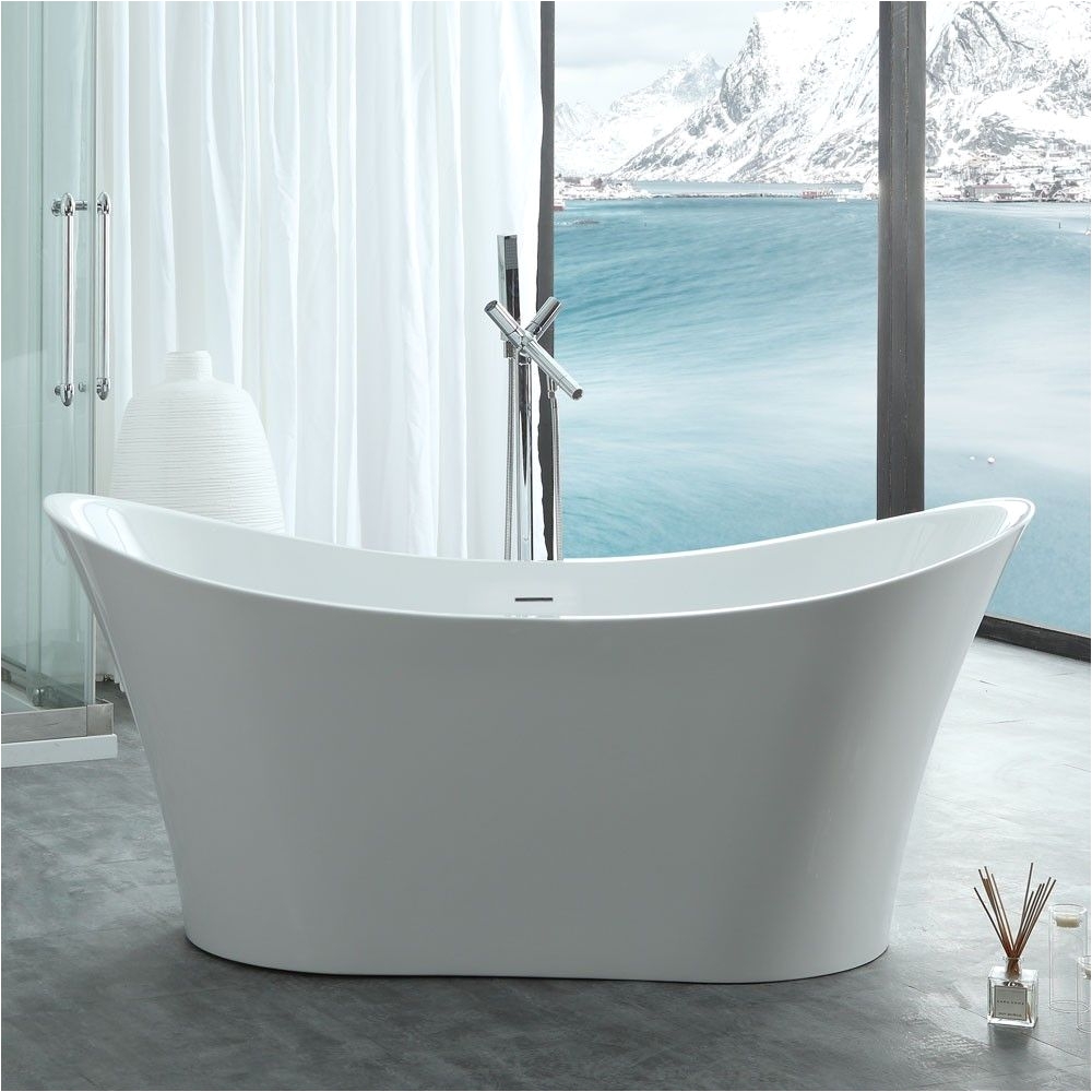 a double slipper freestanding tub is the perfect place to relax after a long day