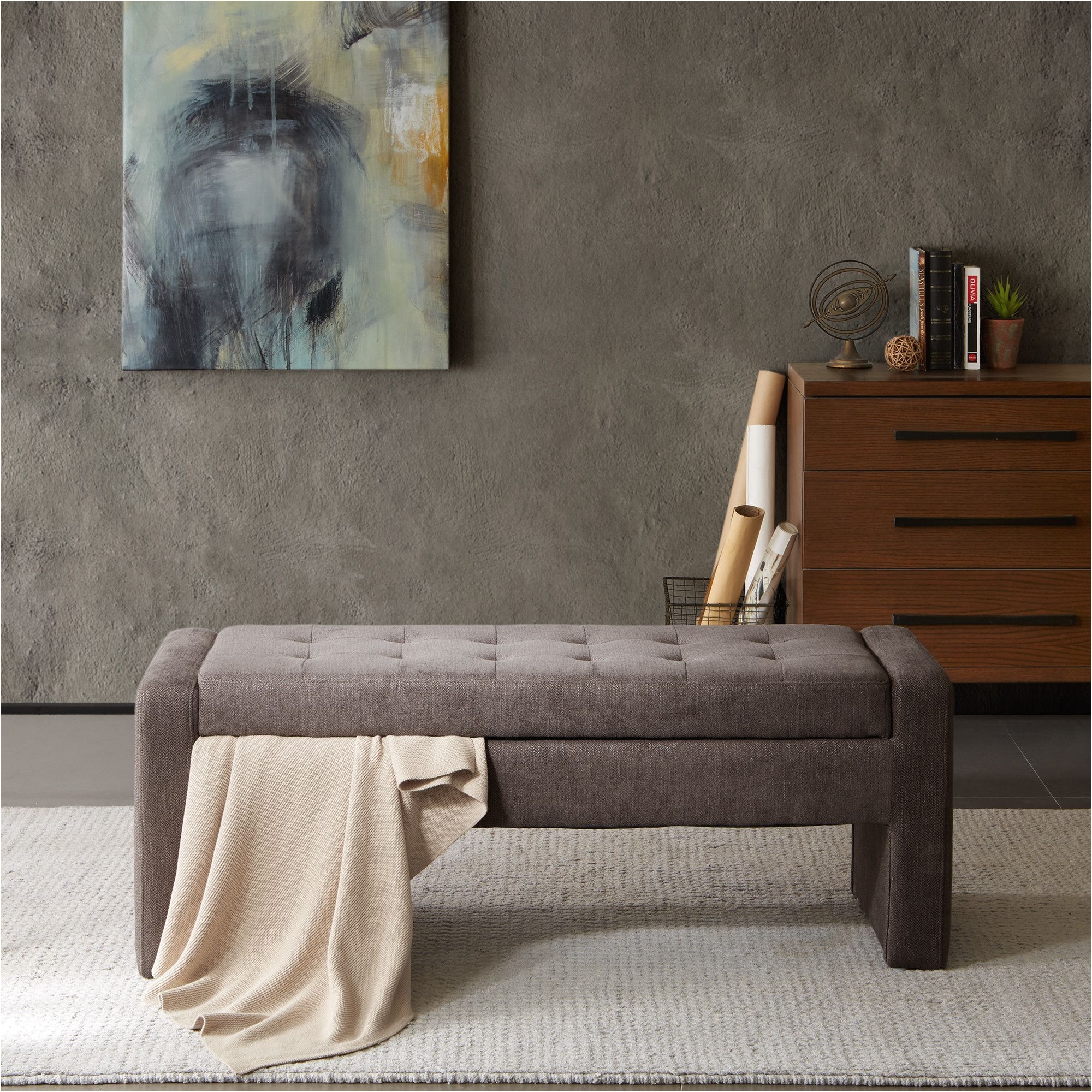 add extra seating and storage to any entryway with this madison park payden bench