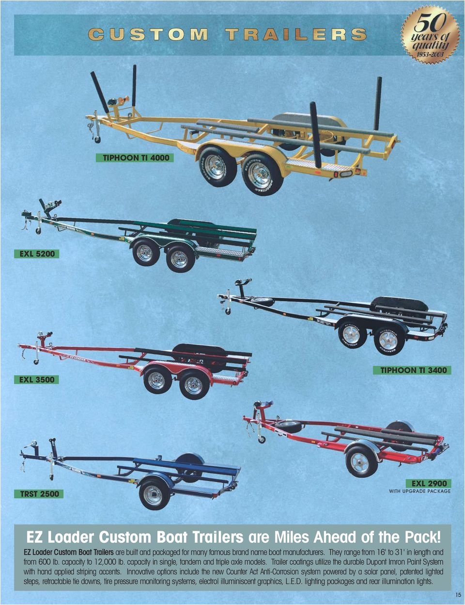 capacity in single tandem and triple axle models trailer coatings utilize the durable dupont