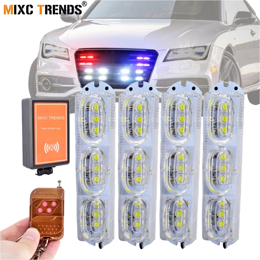 wireless remote control led drl emergency strobe light bar for cars truck firefighters flashing warning daytime