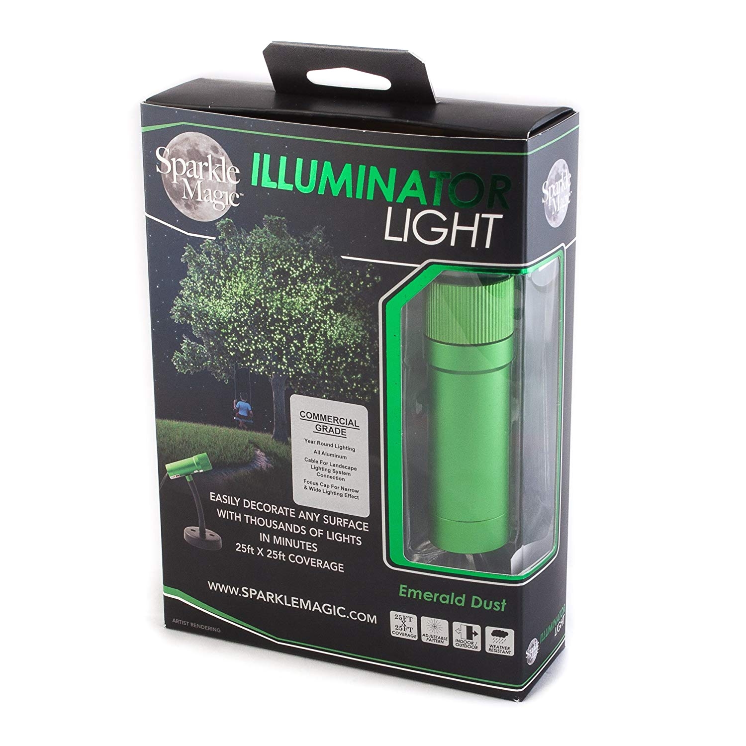 amazon com sparkle magic green commercial grade laser light landscape laser lights christmas laser lights home improvement