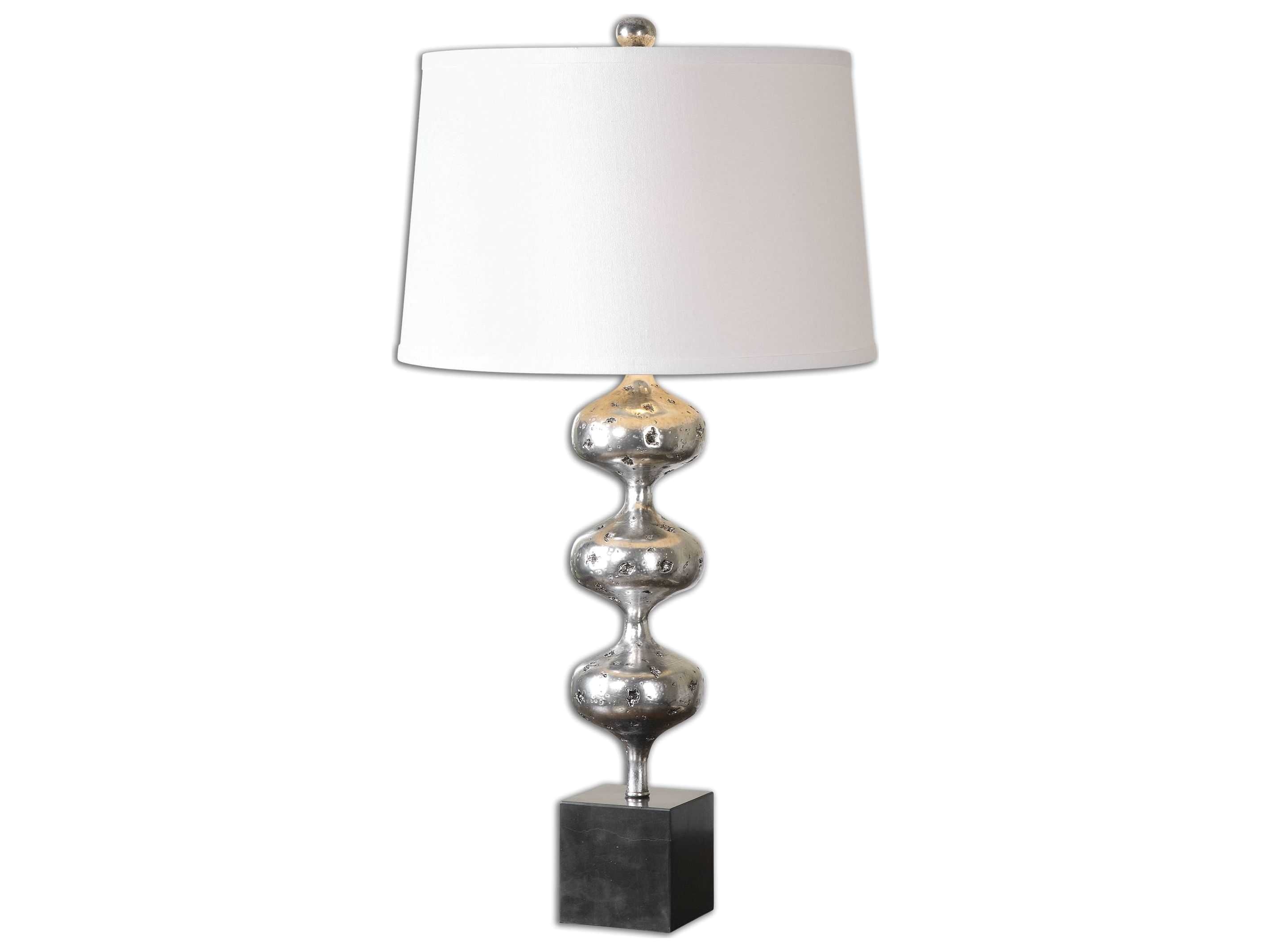 uttermost cloelia polished silver table lamp
